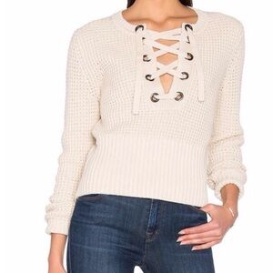 525 America Lace Up Sweater Size S